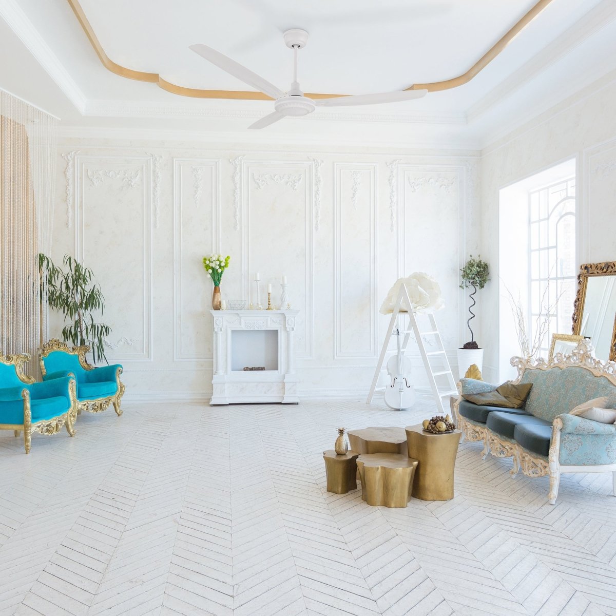 OBERON 56 inch 3 - Blade No Light Ceiling Fan with Wall Control - LEDMyPlace