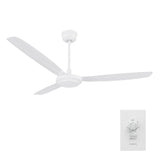 OBERON 56 inch 3 - Blade No Light Ceiling Fan with Wall Control - LEDMyPlace