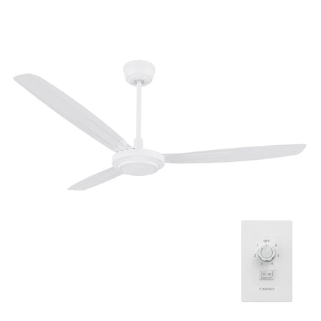 OBERON 56 inch 3 - Blade No Light Ceiling Fan with Wall Control - LEDMyPlace
