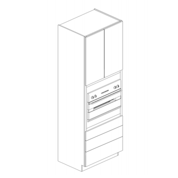 RTA - Slim Shaker Karamel - Single Oven Cabinets - 33