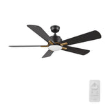 OLINDA 52 inch 5 - Blade Smart Ceiling Fan with LED Light & Remote - LEDMyPlace