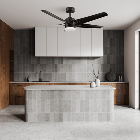 ONYX 52 inch 5 - Blade Ceiling Fan with LED Light Kit & Remote - LEDMyPlace