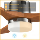 PALMER 52 inch 3 - Blade Smart Ceiling Fan with LED Light & Remote - LEDMyPlace