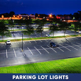 LED Pole Light with Dusk to Dawn Photocell, 300W/240W/200W Wattage Adjustable, 3000K, Universal Mount (Adjustable Slip Fitter + Wall Mount), Bronze, AC120-277V, IP65 Waterproof, Gen14B, LED Parking Lot Lights - LED Shoebox Area Light