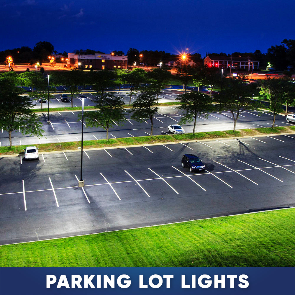 LED Pole Lights Outdoor, 300W/240W/200W Wattage Adjustable, 5700K, 140 LM/W Universal Mount, Bronze, IP65 Waterproof, AC120-277V, LED Parking Lot Lights - Commercial Area Street Security Lights