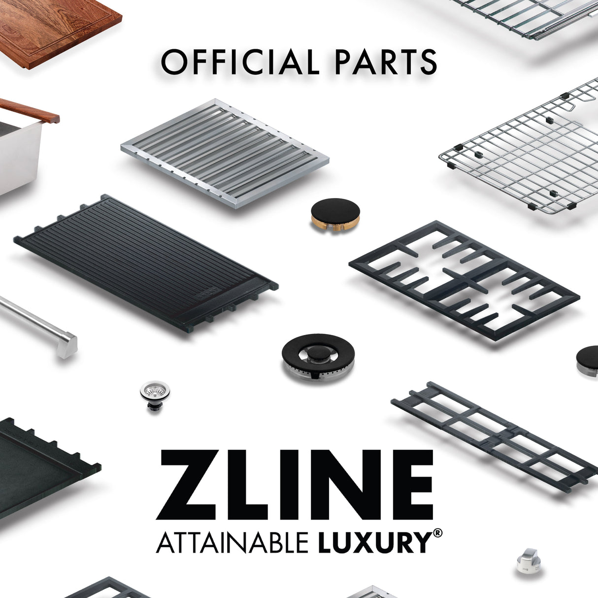 ZLINE 36 in. Built-in Refrigerator Handles (Set of 3) in Stainless Steel (RBIVH-SS-36)