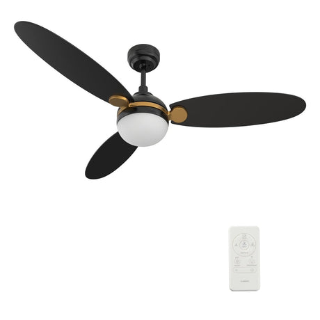 PEARLA 52 inch 3 - Blade Smart Ceiling Fan with LED Light & Remote - LEDMyPlace