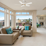 PEYTON 52 inch 5 - Blade Smart Ceiling Fan with LED Light & Remote - LEDMyPlace