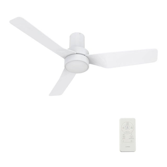 PORTER 44 inch 3 - Blade Flush Mount Smart Ceiling Fan with LED Light & Remote - LEDMyPlace