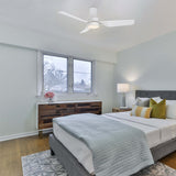 PORTER 44 inch 3 - Blade Flush Mount Smart Ceiling Fan with LED Light & Remote - LEDMyPlace