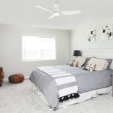 PORTER 44 inch 3 - Blade Flush Mount Smart Ceiling Fan with LED Light & Remote - LEDMyPlace