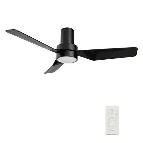 PORTER 44 inch 3 - Blade Flush Mount Smart Ceiling Fan with LED Light & Remote - LEDMyPlace