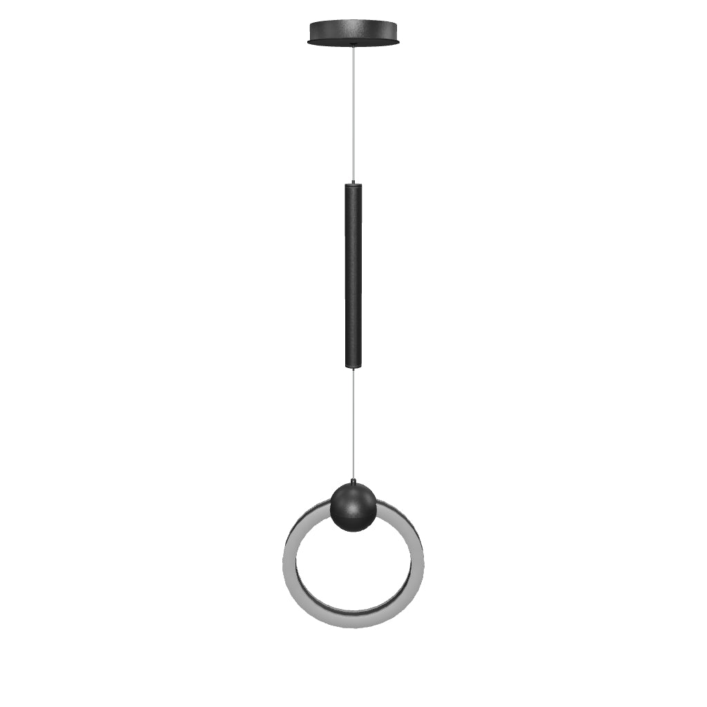 LED Pendant Light Fixture, Dimmable, 3000K (Warm White), Matte Black (P3322-1)