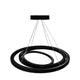 LED Pendant Light Fixture, Round, Dimmable, 3000K (Warm White), Matte Black (P2062-864)