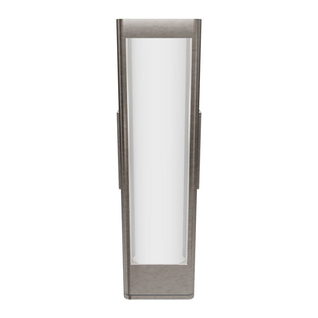 12W Modern LED Outdoor Wall Sconce Light, Silver Finish, Dimmable, ETL Listed - Wet Location