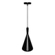 Matte Black Pendant Light Fixture, Subulate Style, E26 Base, Steel Body, UL Listed