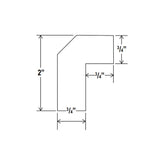 Small Light Rail Moulding - 96'W x 11/2H x 1 1/2D - Aria White Shaker