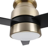 Ranger 52 In. 3 - Blade Indoor Gold/black Best Smart Ceiling Fan with LED Light, Alexa/Google Home/Siri Compatible, Best Smart Wall Switch - LEDMyPlace
