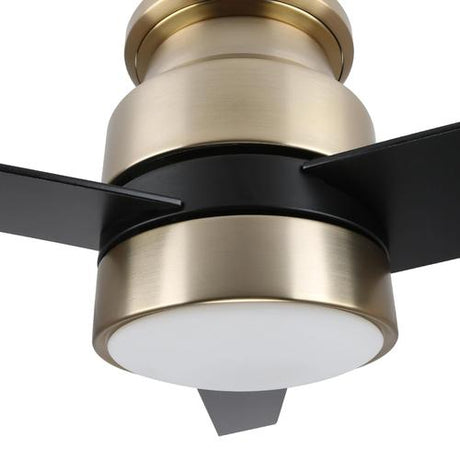 Ranger 52 In. 3 - Blade Indoor Gold/black Best Smart Ceiling Fan with LED Light, Alexa/Google Home/Siri Compatible, Best Smart Wall Switch - LEDMyPlace
