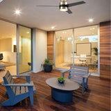 Ranger 52 In. 3 - Blade Indoor Gold/black Best Smart Ceiling Fan with LED Light, Alexa/Google Home/Siri Compatible, Best Smart Wall Switch - LEDMyPlace