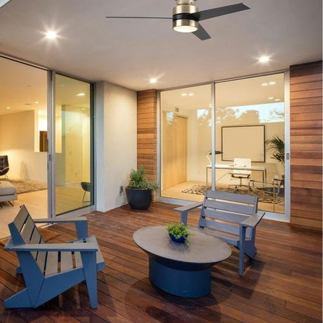 Ranger 52 In. 3 - Blade Indoor Gold/black Best Smart Ceiling Fan with LED Light, Alexa/Google Home/Siri Compatible, Best Smart Wall Switch - LEDMyPlace