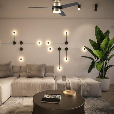 Ranger 52 In. 3 - Blade Indoor Gold/black Best Smart Ceiling Fan with LED Light, Alexa/Google Home/Siri Compatible, Best Smart Wall Switch - LEDMyPlace