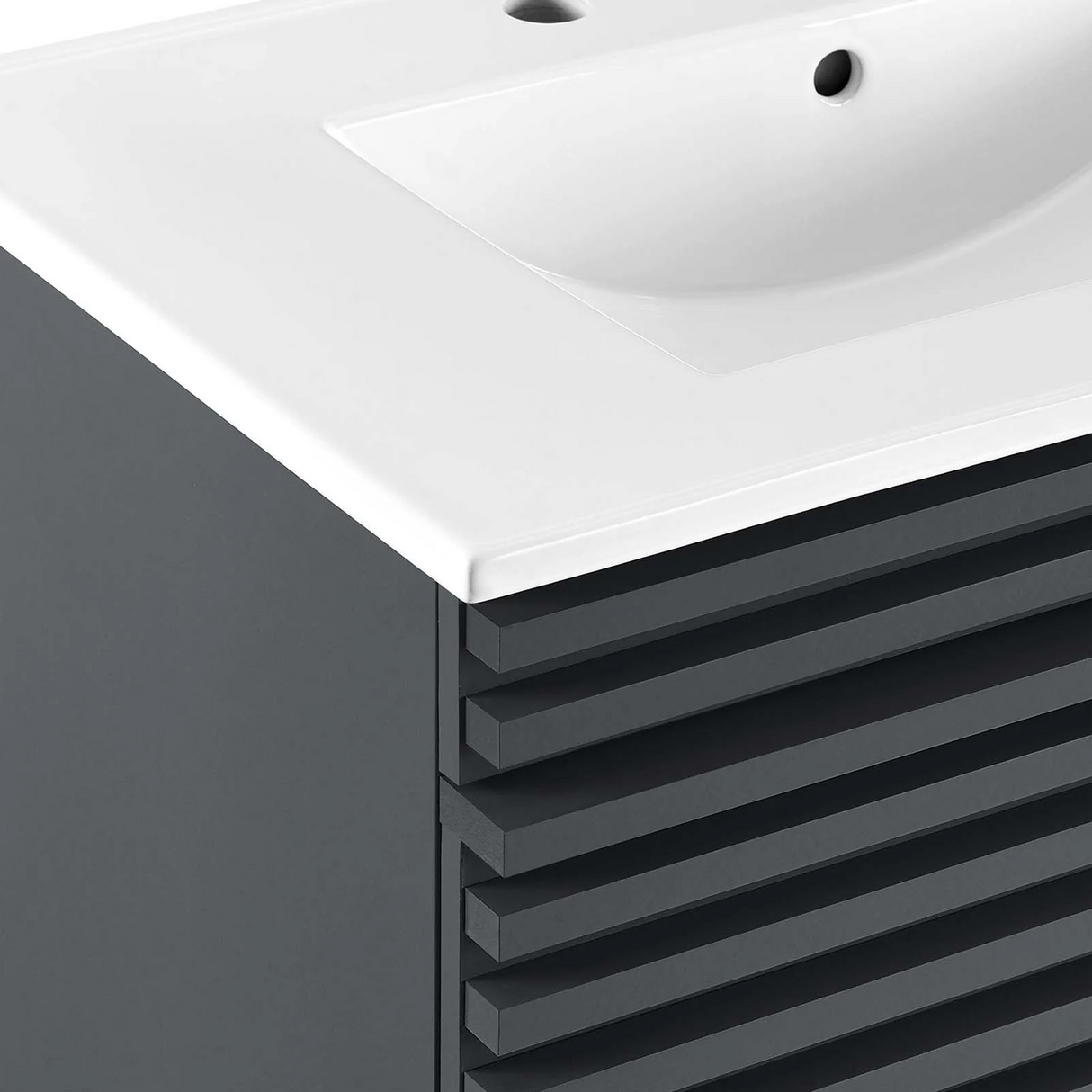 Render 30 In. Floating Bathroom Vanity with Ceramic Sink Top & Soft-Closing Drawers