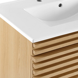 Render 30 In. Floating Bathroom Vanity with Ceramic Sink Top & Soft-Closing Drawers