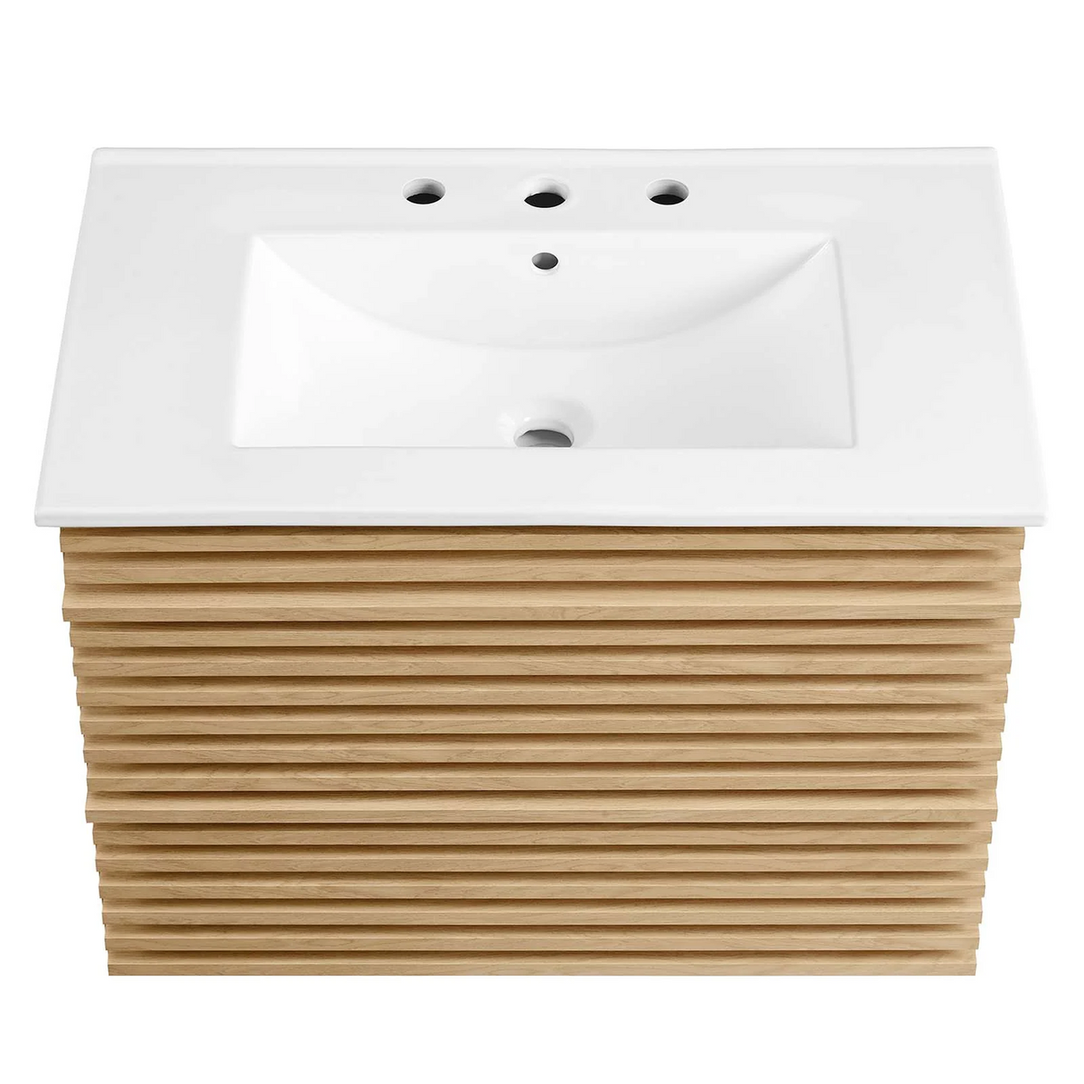 Render 30 In. Floating Bathroom Vanity with Ceramic Sink Top & Soft-Closing Drawers