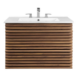 Render 30 In. Floating Bathroom Vanity with Ceramic Sink Top & Soft-Closing Drawers