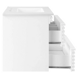 Render 30 In. Floating Bathroom Vanity with Ceramic Sink Top & Soft-Closing Drawers