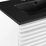 Render 30 In. Floating Bathroom Vanity with Ceramic Sink Top & Soft-Closing Drawers