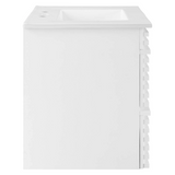 Render 30 In. Floating Bathroom Vanity with Ceramic Sink Top & Soft-Closing Drawers