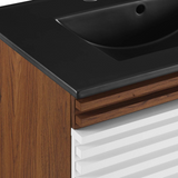 Render 30 In. Floating Bathroom Vanity with Ceramic Sink Top & Soft-Closing Drawers