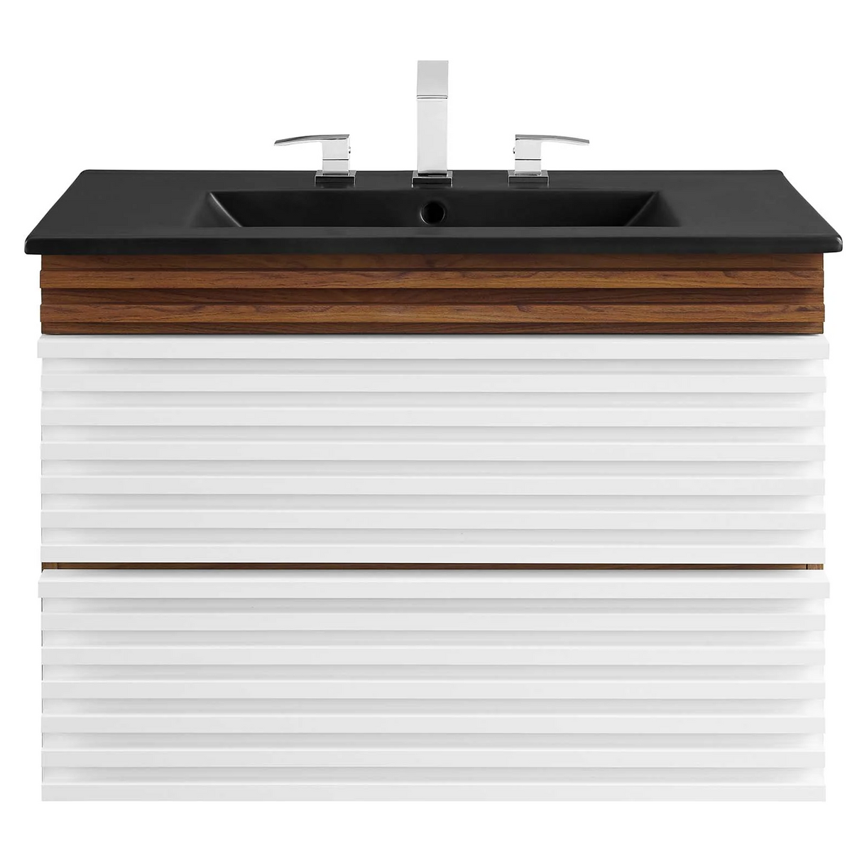 Render 30 In. Floating Bathroom Vanity with Ceramic Sink Top & Soft-Closing Drawers