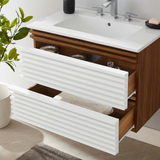 Render 30 In. Floating Bathroom Vanity with Ceramic Sink Top & Soft-Closing Drawers