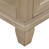 Ronnie Freestanding Solid Wood Bathroom Vanity With Carrara White Quartz Sink Top & 4 In. Backsplash in Nature Wood Finish