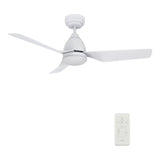 ROQUE 44 inch 3 - Blade Smart Ceiling Fan with LED Light & Remote - LEDMyPlace