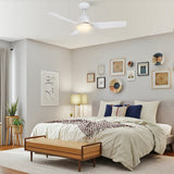 ROQUE 44 inch 3 - Blade Smart Ceiling Fan with LED Light & Remote - LEDMyPlace
