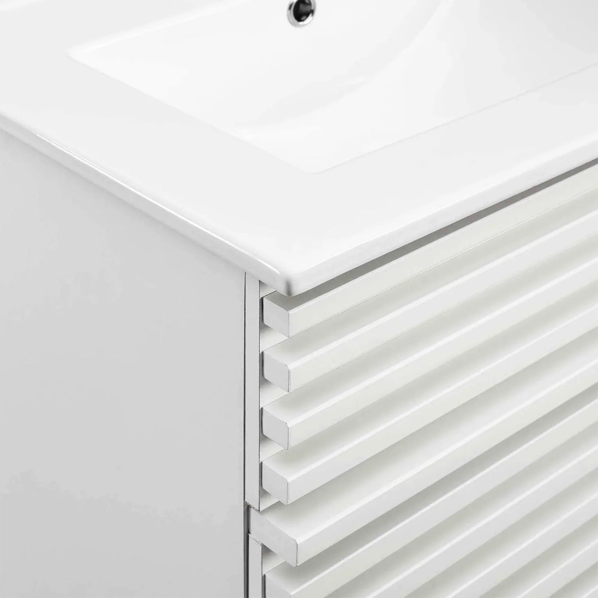 Rosie Freestanding 24 In. Bathroom Vanity With Integrated Ceramic Sink Top, 2 Doors & Adjustable Storage Shelves