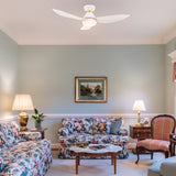 RYATT 45 inch 3 - Blade Flush Mount Smart Ceiling Fan with Remote & LED Light - LEDMyPlace