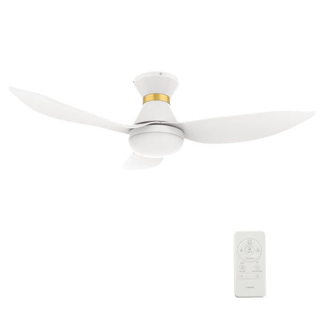 RYATT 45 inch 3 - Blade Flush Mount Smart Ceiling Fan with Remote & LED Light - LEDMyPlace