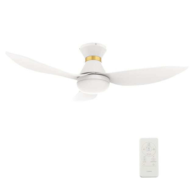 RYATT 45 inch 3 - Blade Flush Mount Smart Ceiling Fan with Remote & LED Light - LEDMyPlace