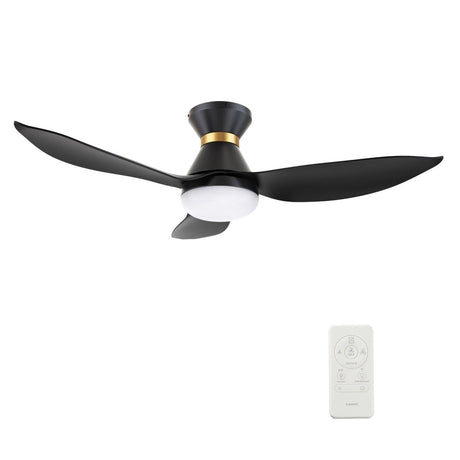 RYATT 45 inch 3 - Blade Flush Mount Smart Ceiling Fan with Remote & LED Light - LEDMyPlace