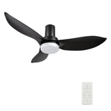 RYNA 36 inch 3 - Blade Flush Mount Smart Ceiling Fan with LED Light & Remote - LEDMyPlace