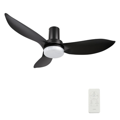 RYNA 36 inch 3 - Blade Flush Mount Smart Ceiling Fan with LED Light & Remote - LEDMyPlace