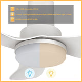 RYNA 36 inch 3 - Blade Flush Mount Smart Ceiling Fan with LED Light & Remote - LEDMyPlace