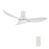 RYNA 45 inch 3 - Blade Flush Mount Smart Ceiling Fan with LED Light & Remote - LEDMyPlace