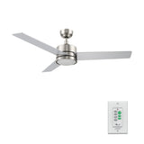 SANTANA 52 inch 3 - Blade Ceiling Fan with LED Light & Wall Control - LEDMyPlace