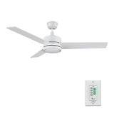 SANTANA 52 inch 3 - Blade Ceiling Fan with LED Light & Wall Control - LEDMyPlace